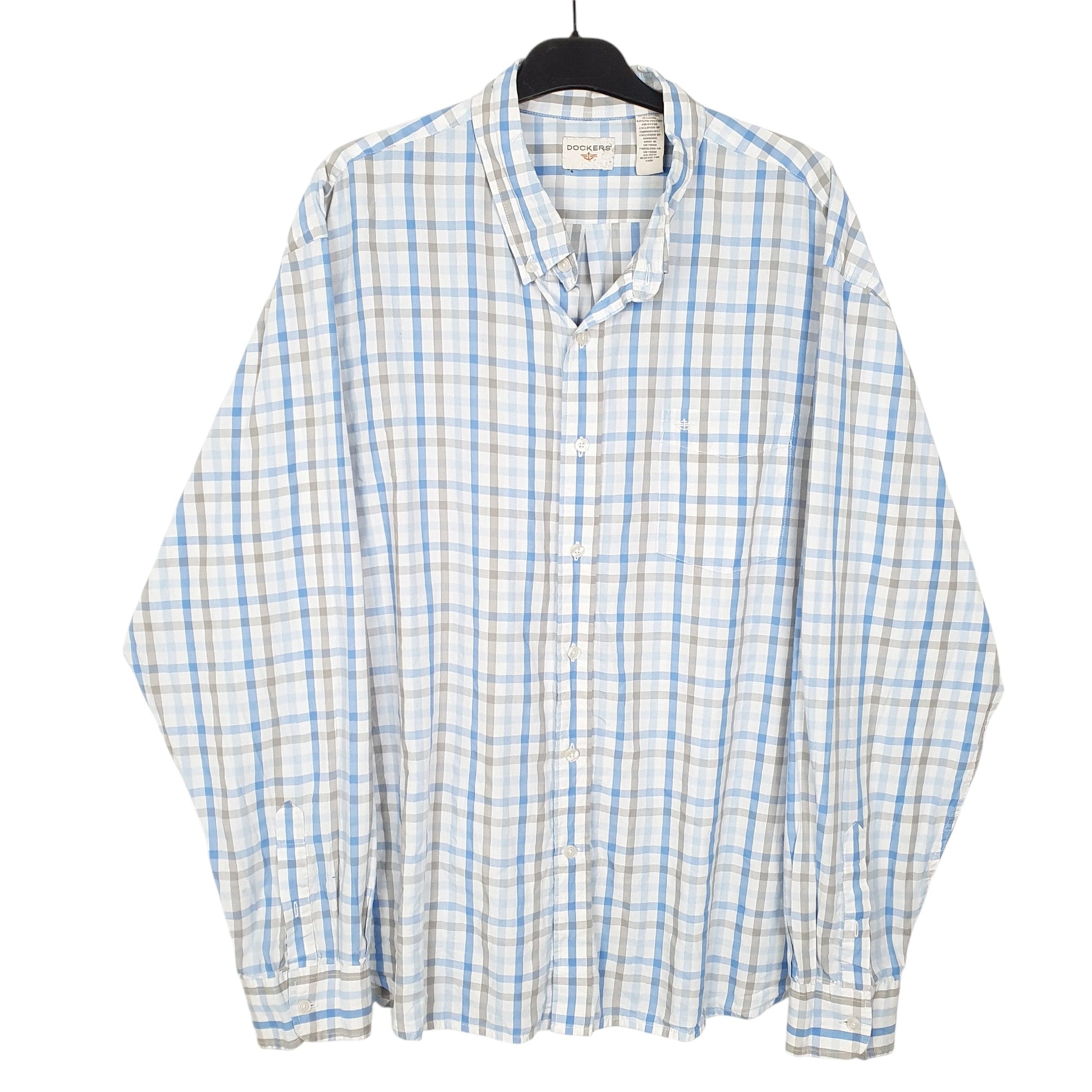 Mens White Dockers  Long Sleeve Shirt