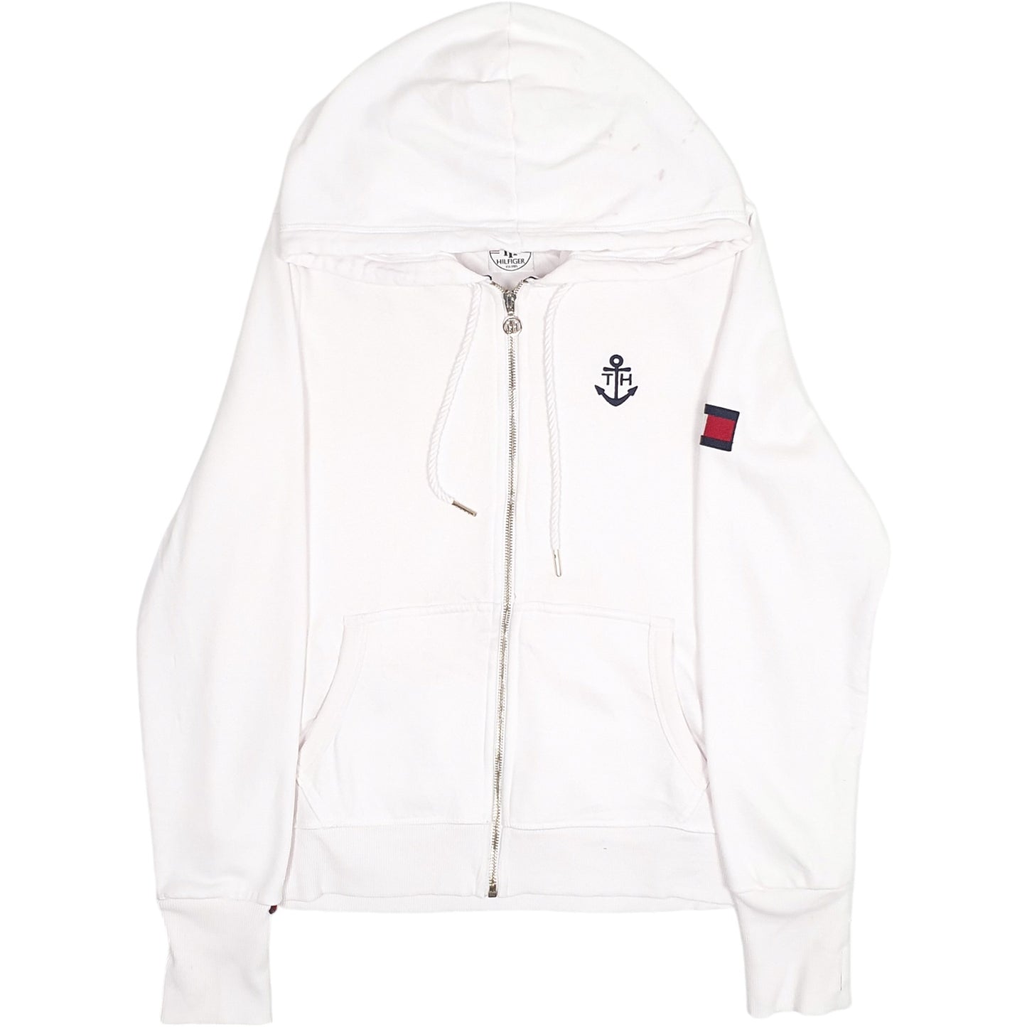 Womens White Tommy Hilfiger  Full Zip Jumper