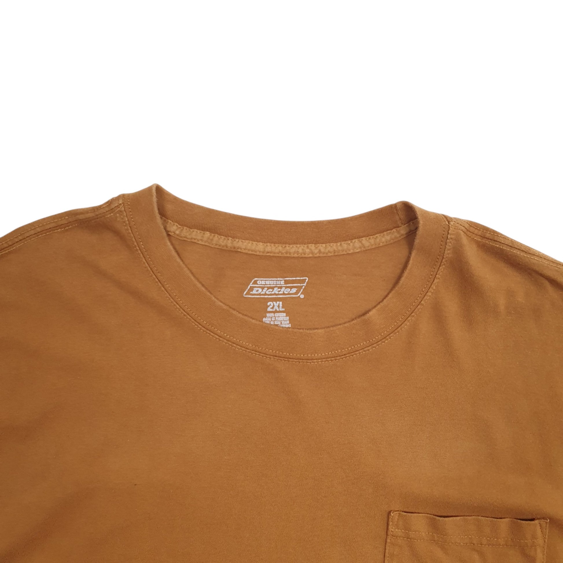 Mens Brown Dickies Pocket Short Sleeve T Shirt