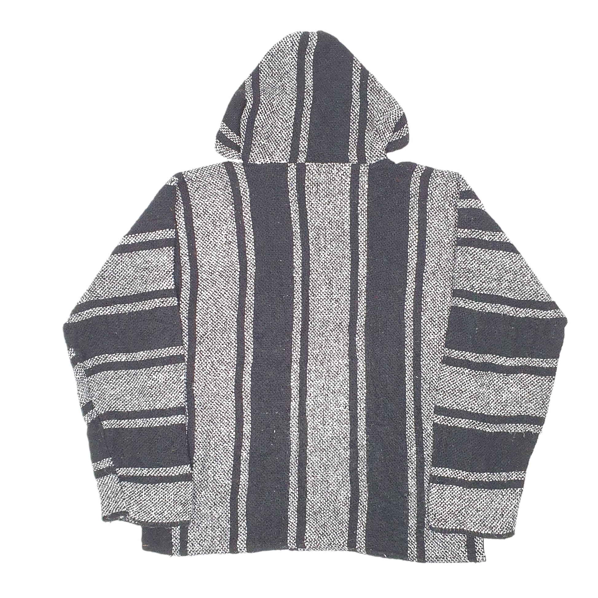 Mens Black Unbranded Surf Festival Hippie Poncho Hoodie Jumper