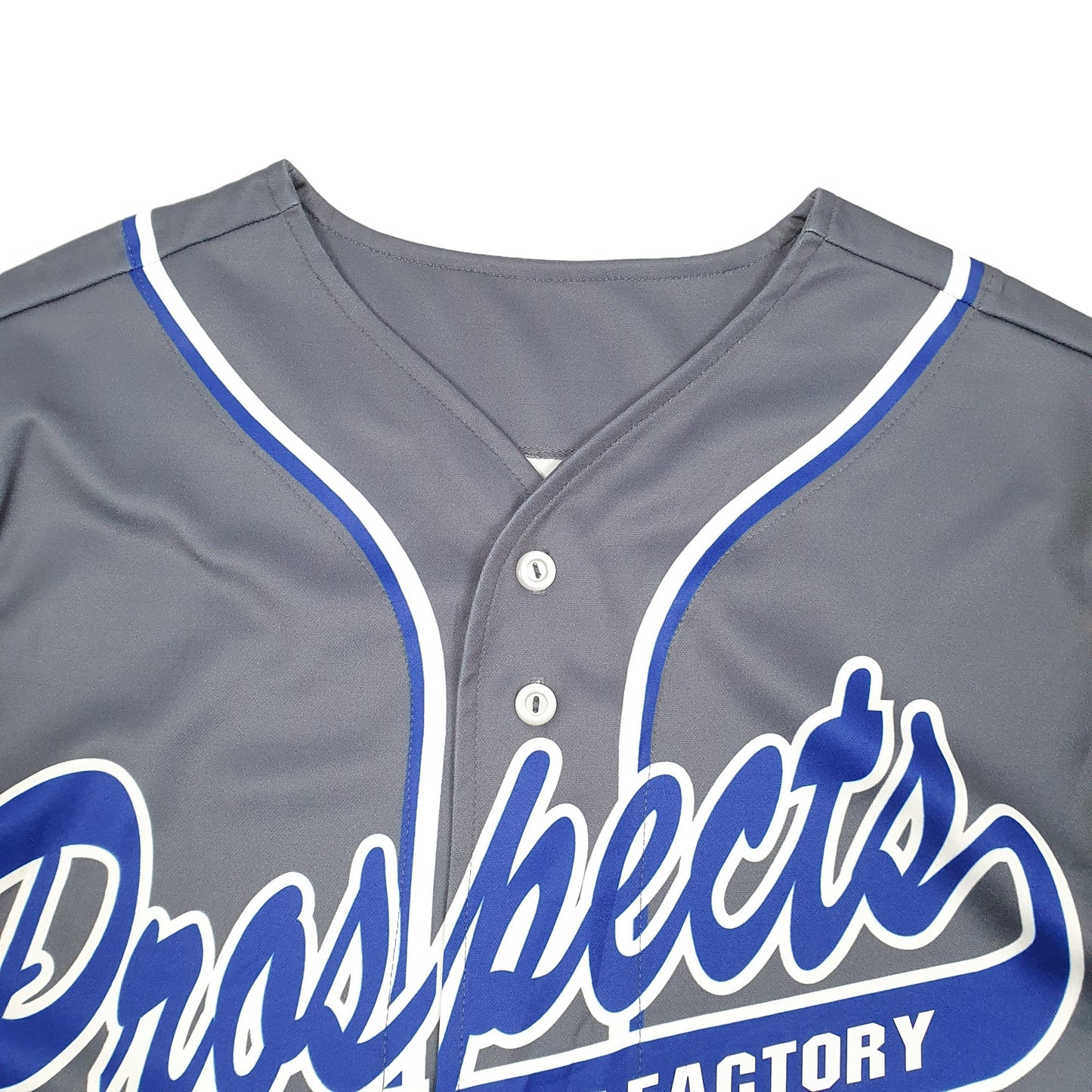 Mens Grey AMD Baseball Jersey Prospects Hit Factory Made In USA Short Sleeve T Shirt