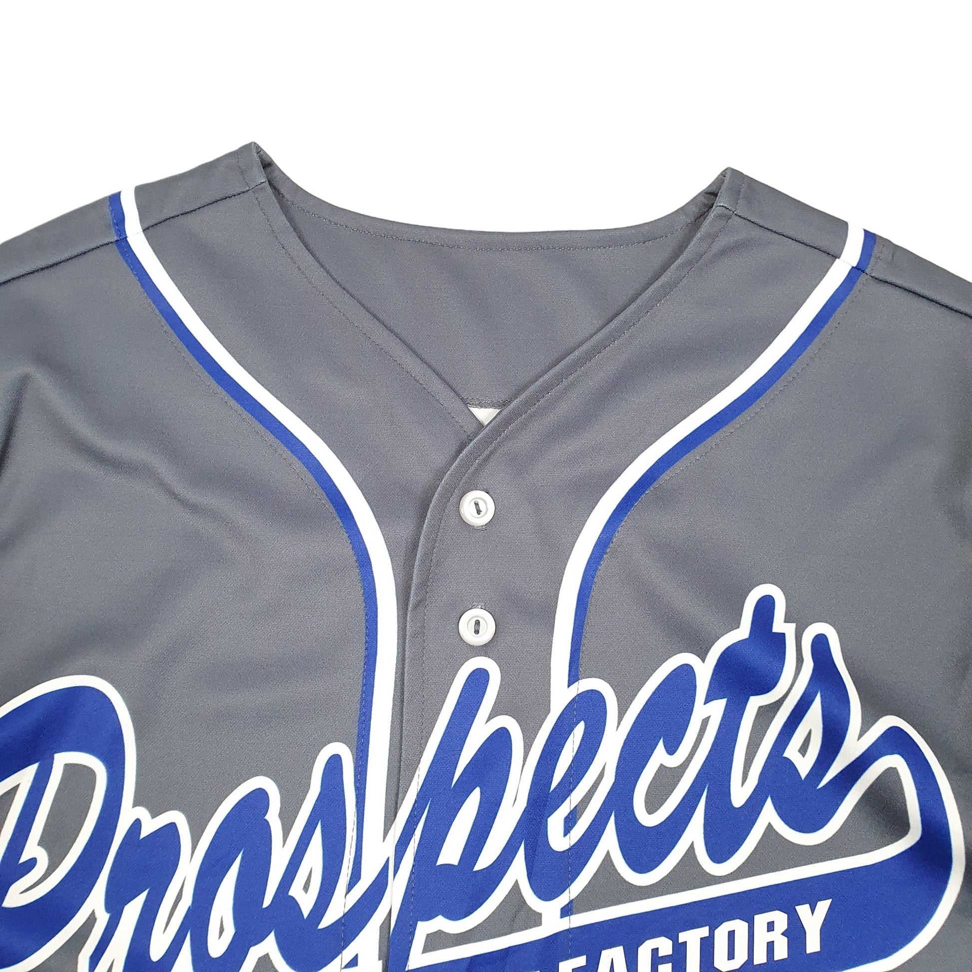 Mens Grey AMD Baseball Jersey Prospects Hit Factory Made In USA Short Sleeve T Shirt