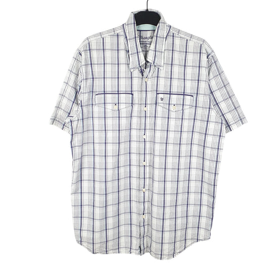 Mens White Wrangler  Short Sleeve Shirt