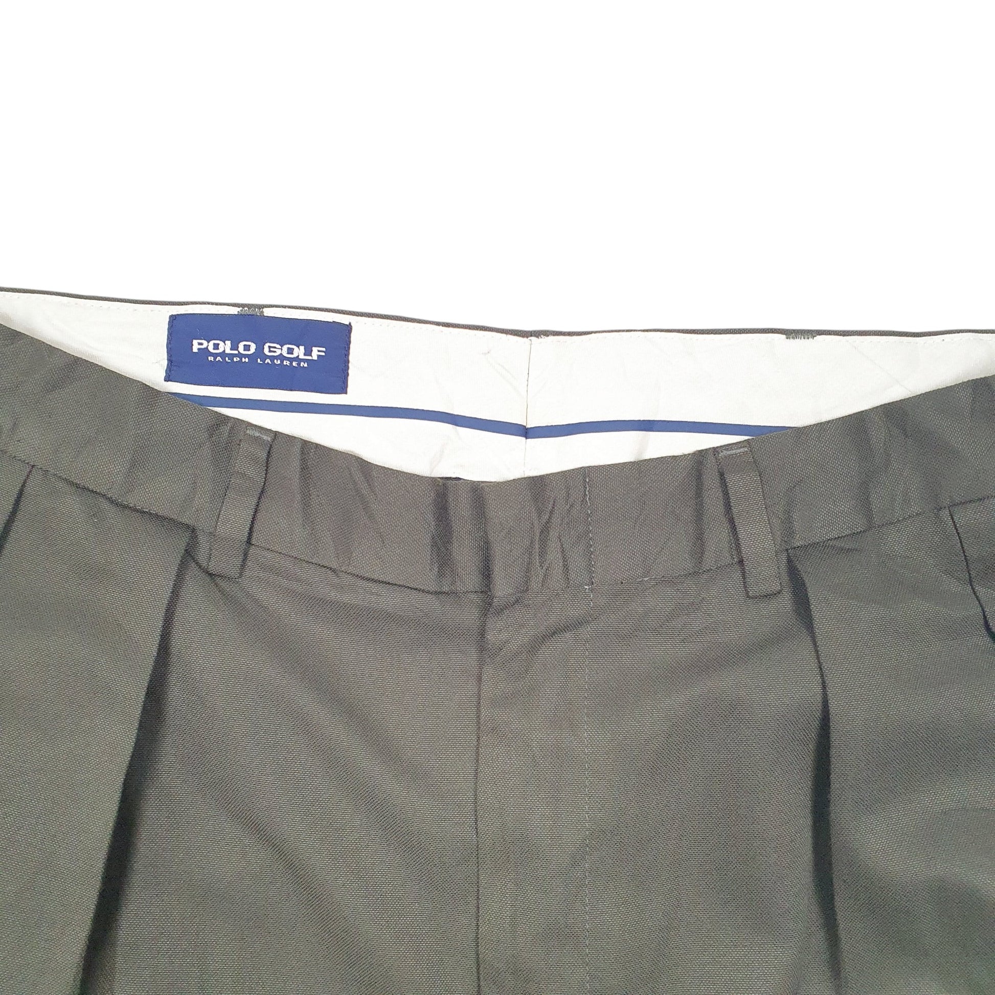 Mens Green Polo Ralph Lauren Golf Double Pleated Chino Trousers