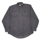 Mens Grey Bugle Boy Company Corduroy Long Sleeve Shirt