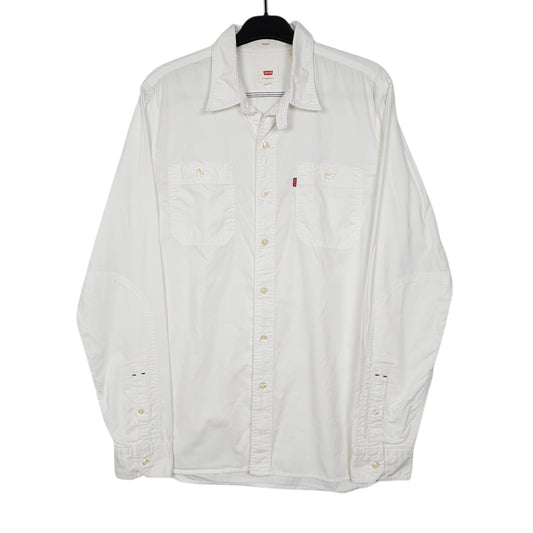 Mens White Levis  Long Sleeve Shirt