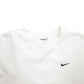 Mens White Nike Spellout Crewneck Jumper