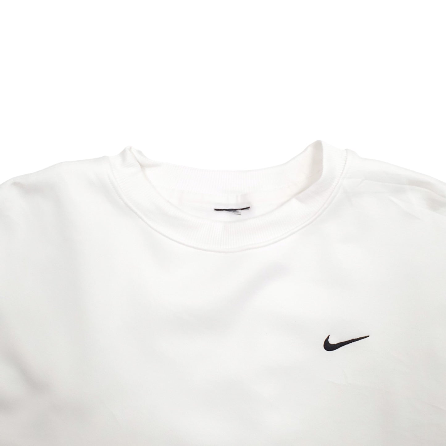 Mens White Nike Spellout Crewneck Jumper