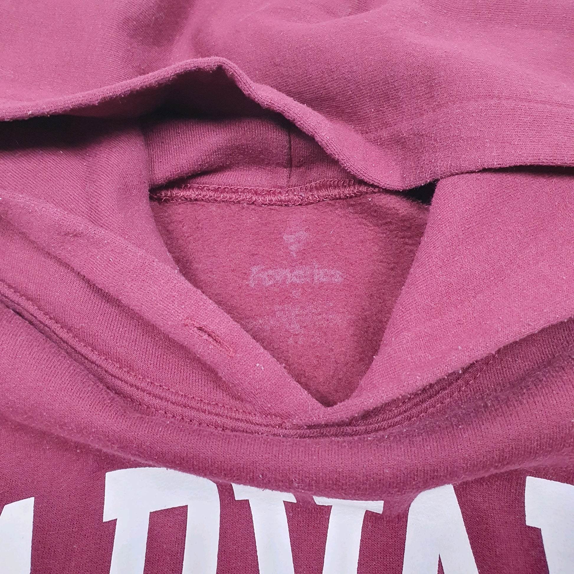 Mens Burgundy Unbranded Harvard Spellout Ivy League USA Hoodie Jumper