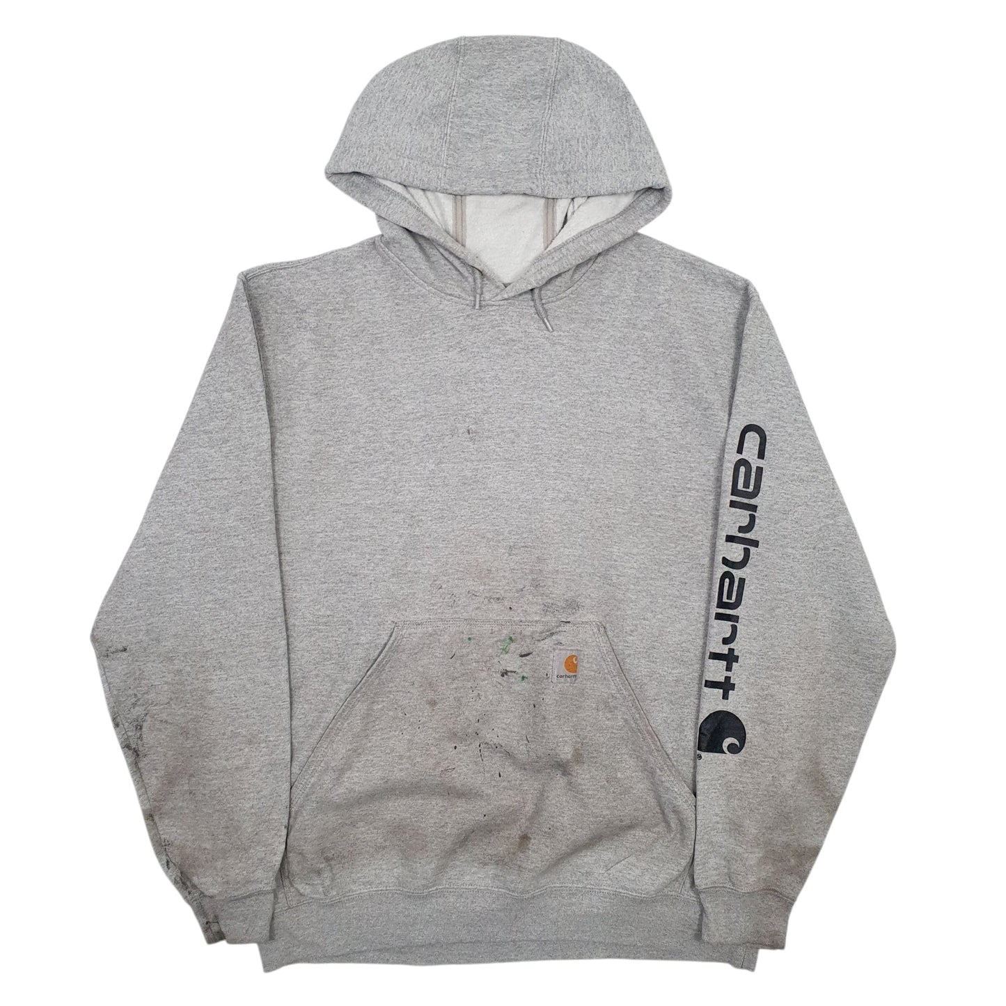 Mens Grey Carhartt Loose Fit Hoodie Jumper