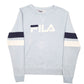 Womens Blue Fila Spellout Crewneck Jumper