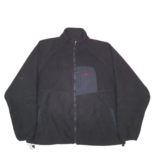 Mens Black Champion  Full Zip Jumper