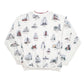 Mens White Art Unlimited Vintage 1990s Made in USA Great Lakes Lighthouses Crewneck Jumper