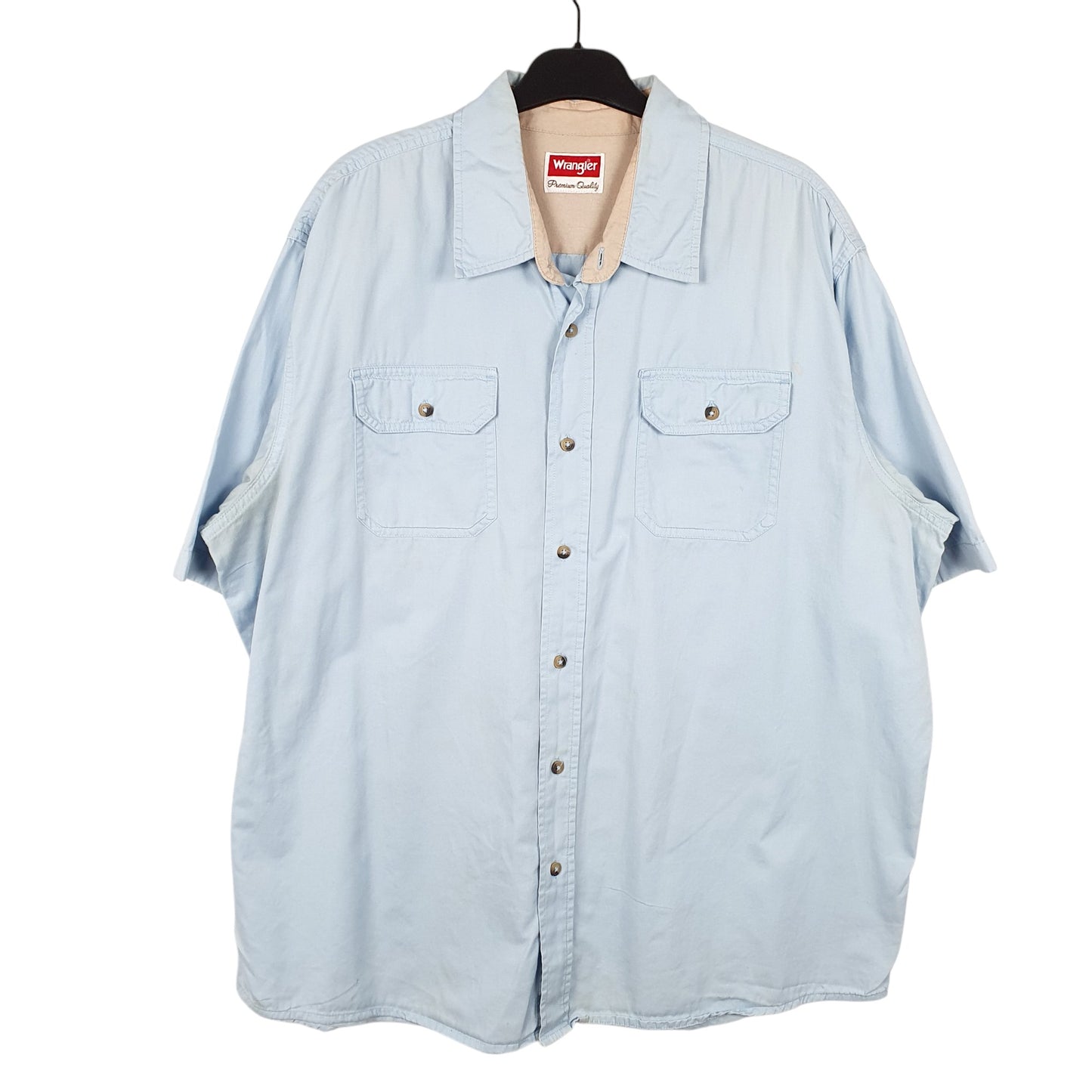 Mens Blue Wrangler  Short Sleeve Shirt