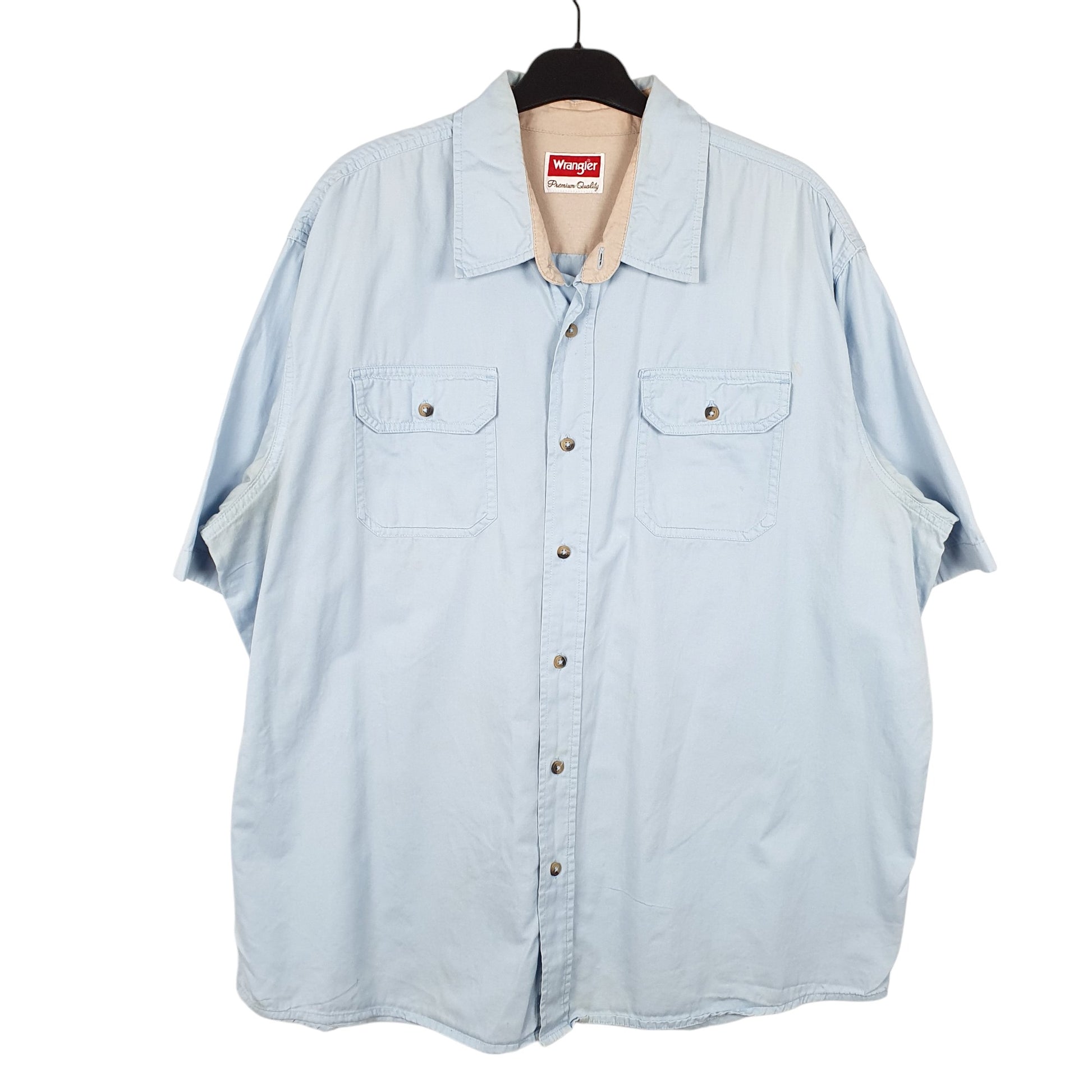 Mens Blue Wrangler  Short Sleeve Shirt
