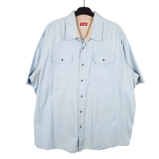 Mens Blue Wrangler  Short Sleeve Shirt