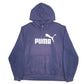 Mens Navy Puma Spellout Hoodie Jumper