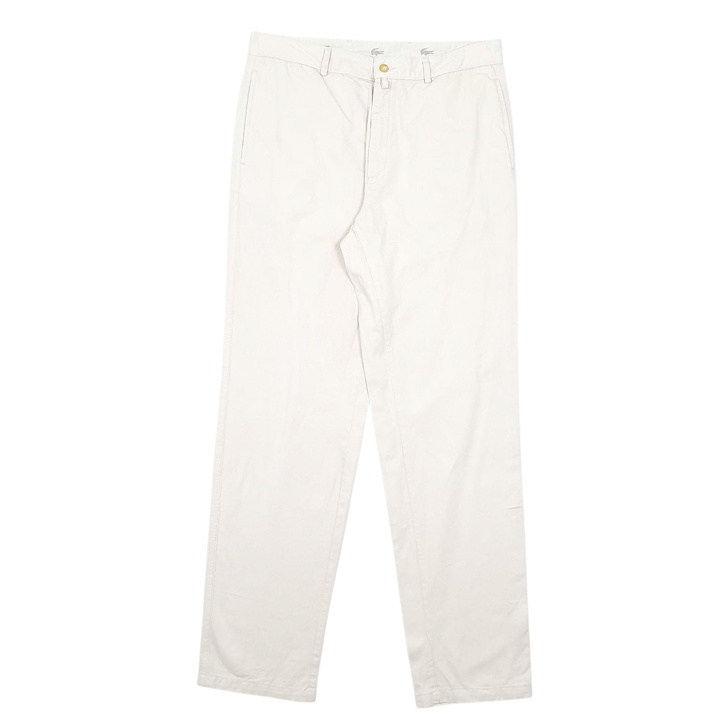Mens Cream Lacoste  Chino Trousers