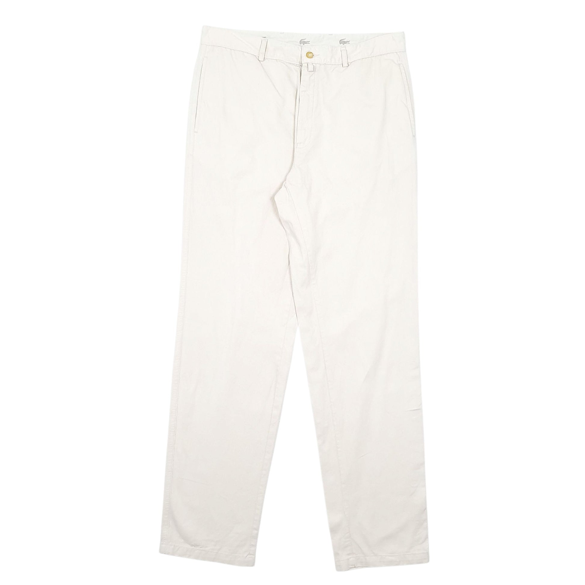 Mens Cream Lacoste  Chino Trousers