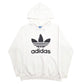 Mens White Adidas Spellout Hoodie Jumper