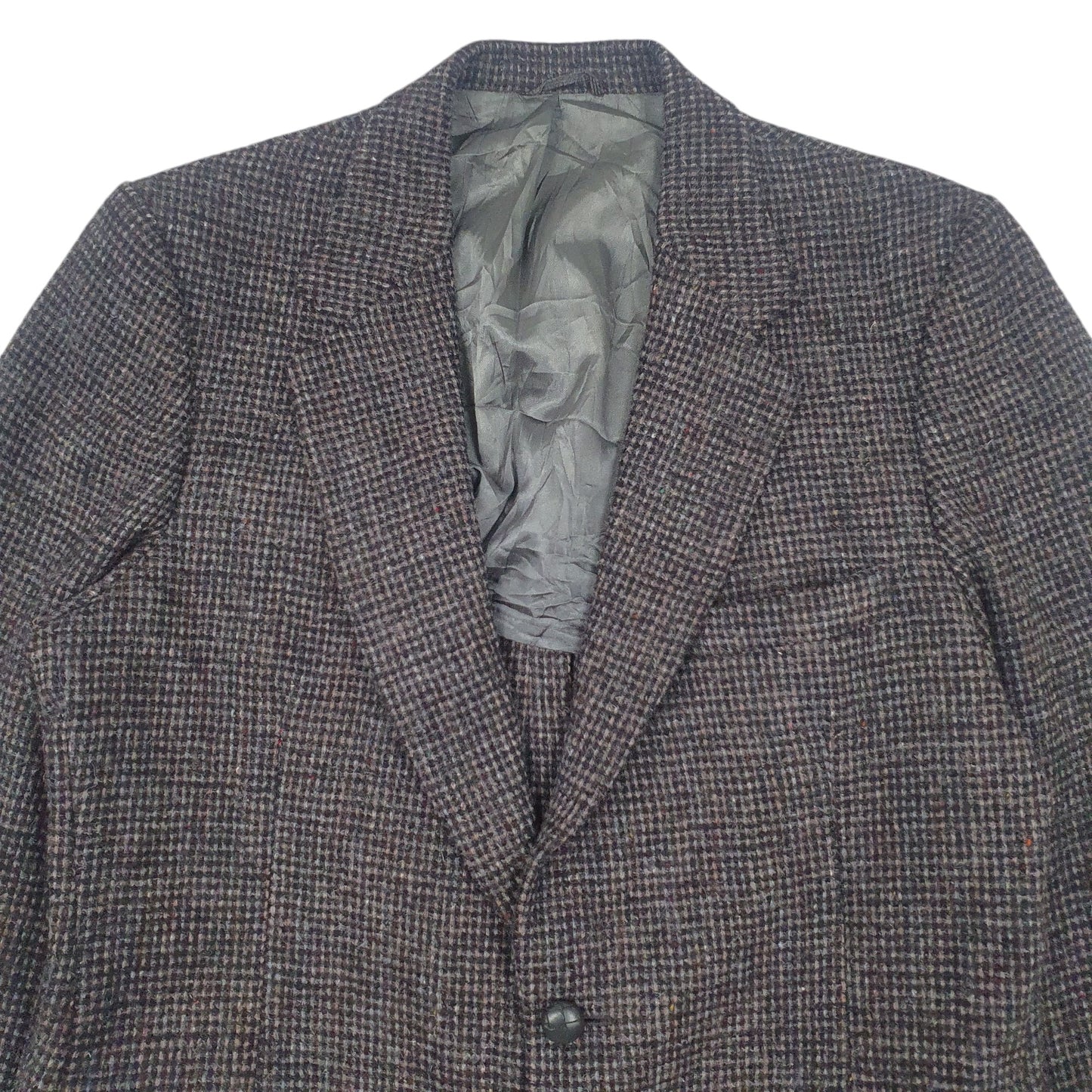 Mens Grey Harris Tweed Tailored In USA Vintage Scottish Wool  Coat