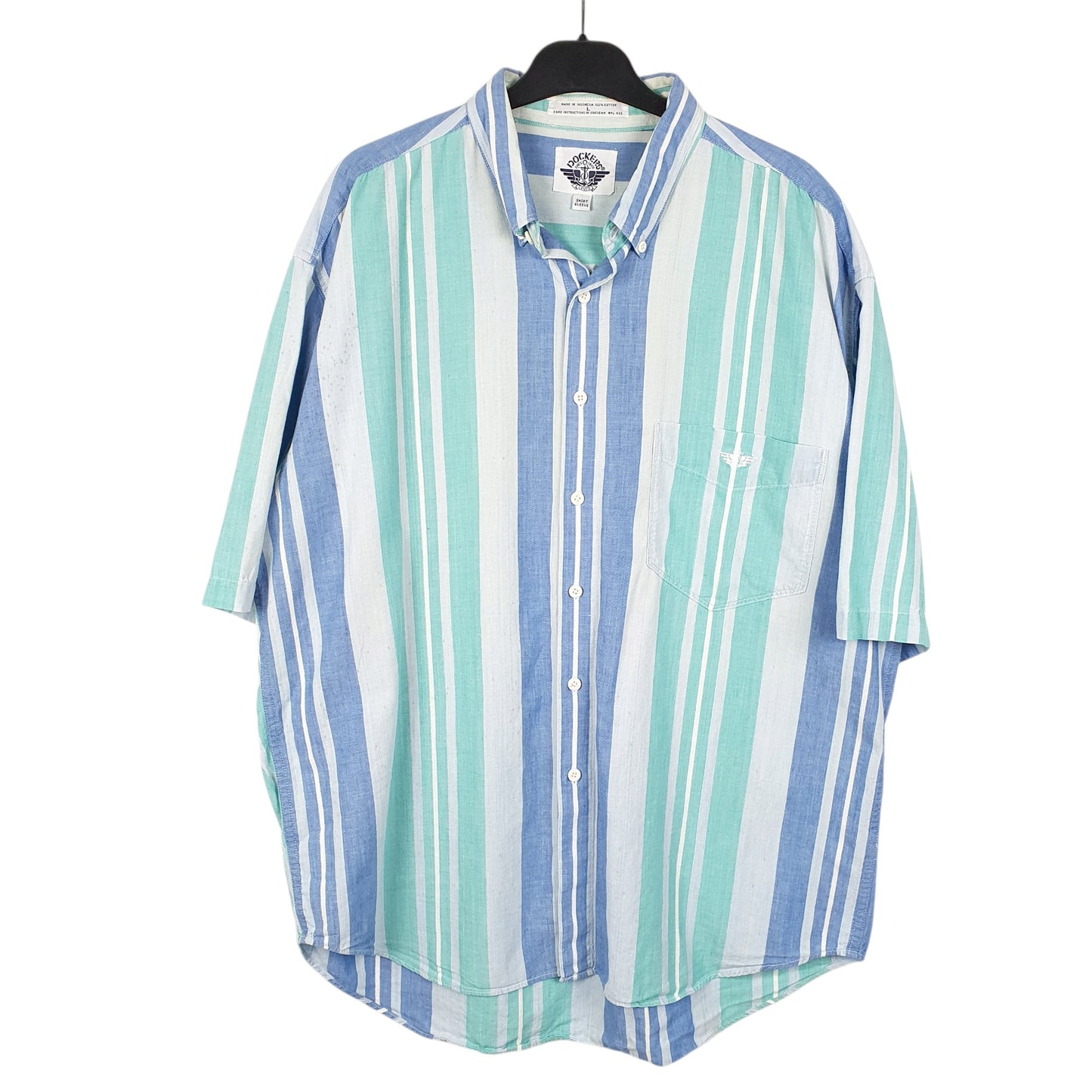 Mens Blue Dockers  Short Sleeve Shirt