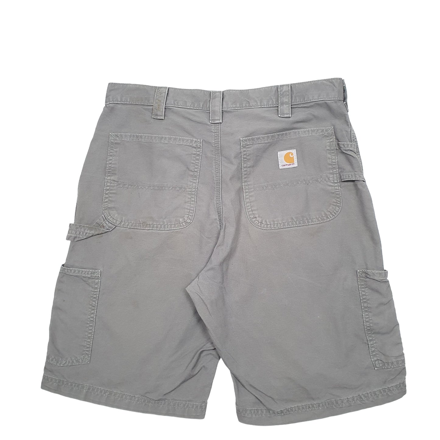 Mens Grey Carhartt Workwear B147 FAT Carpenter Shorts