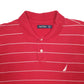 Mens Red Nautica  Short Sleeve Polo Shirt