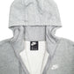 Mens Grey Nike Quarter Zip Hoodie Jumper