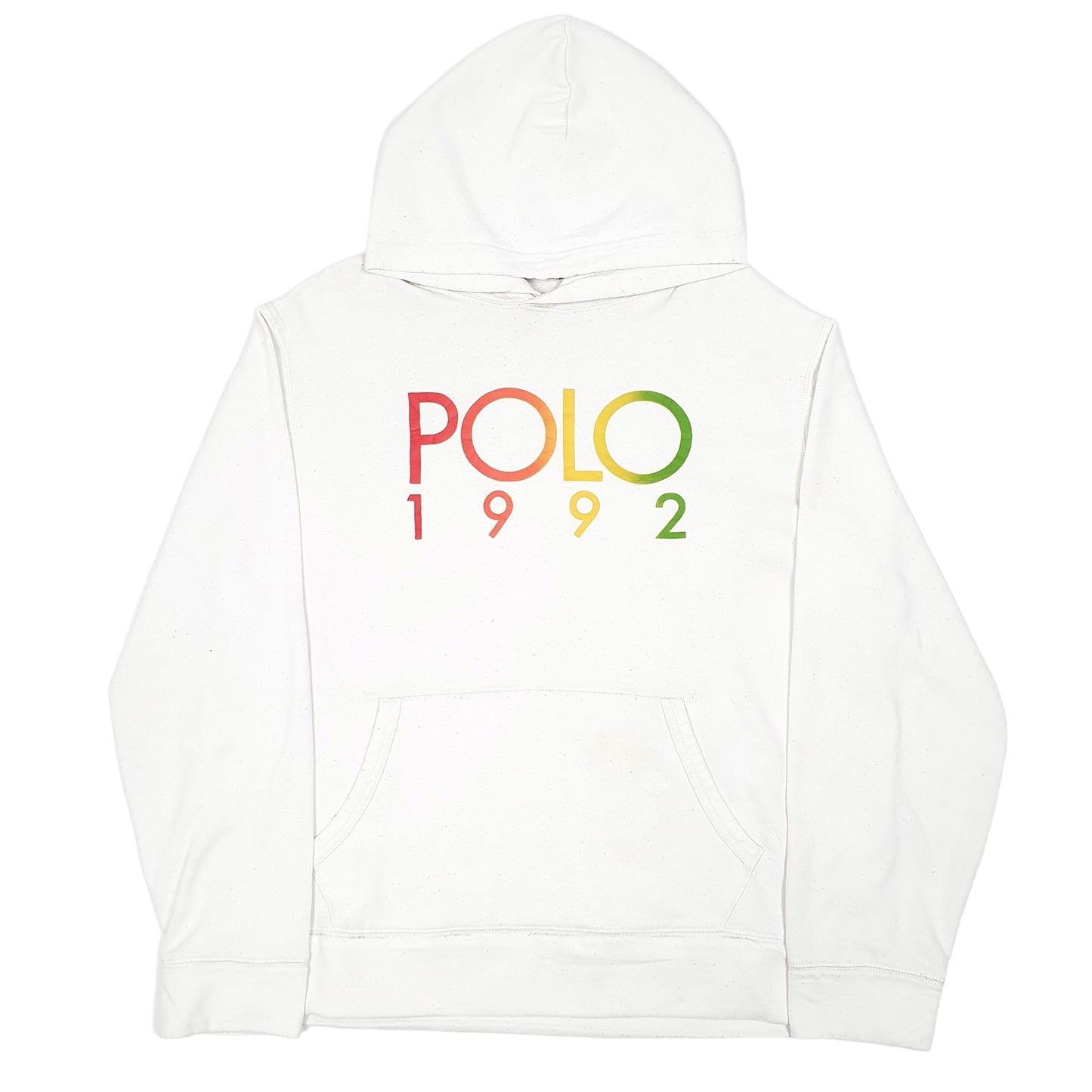 Mens White Polo Ralph Lauren 1992 Hoodie Jumper