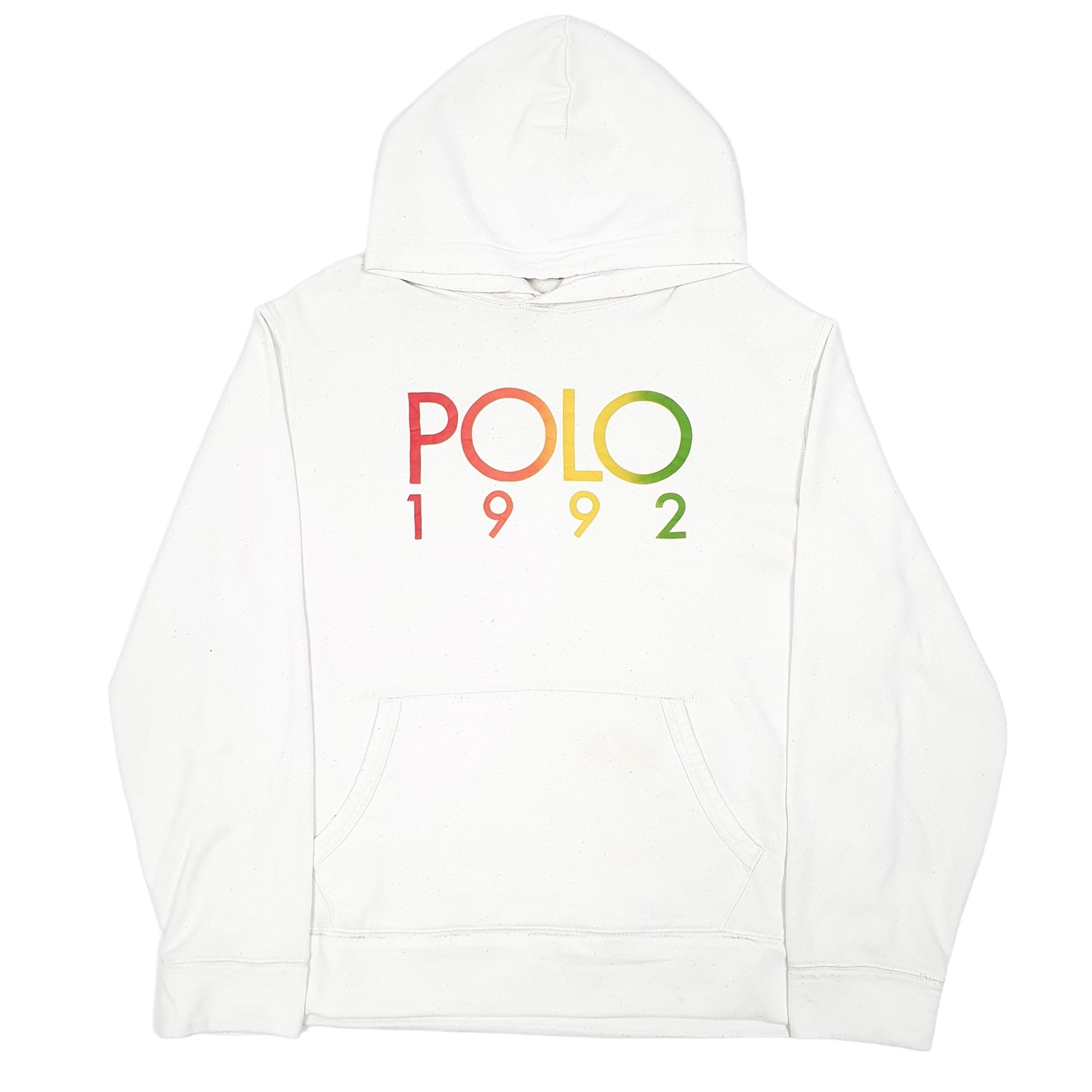 Mens White Polo Ralph Lauren 1992 Hoodie Jumper