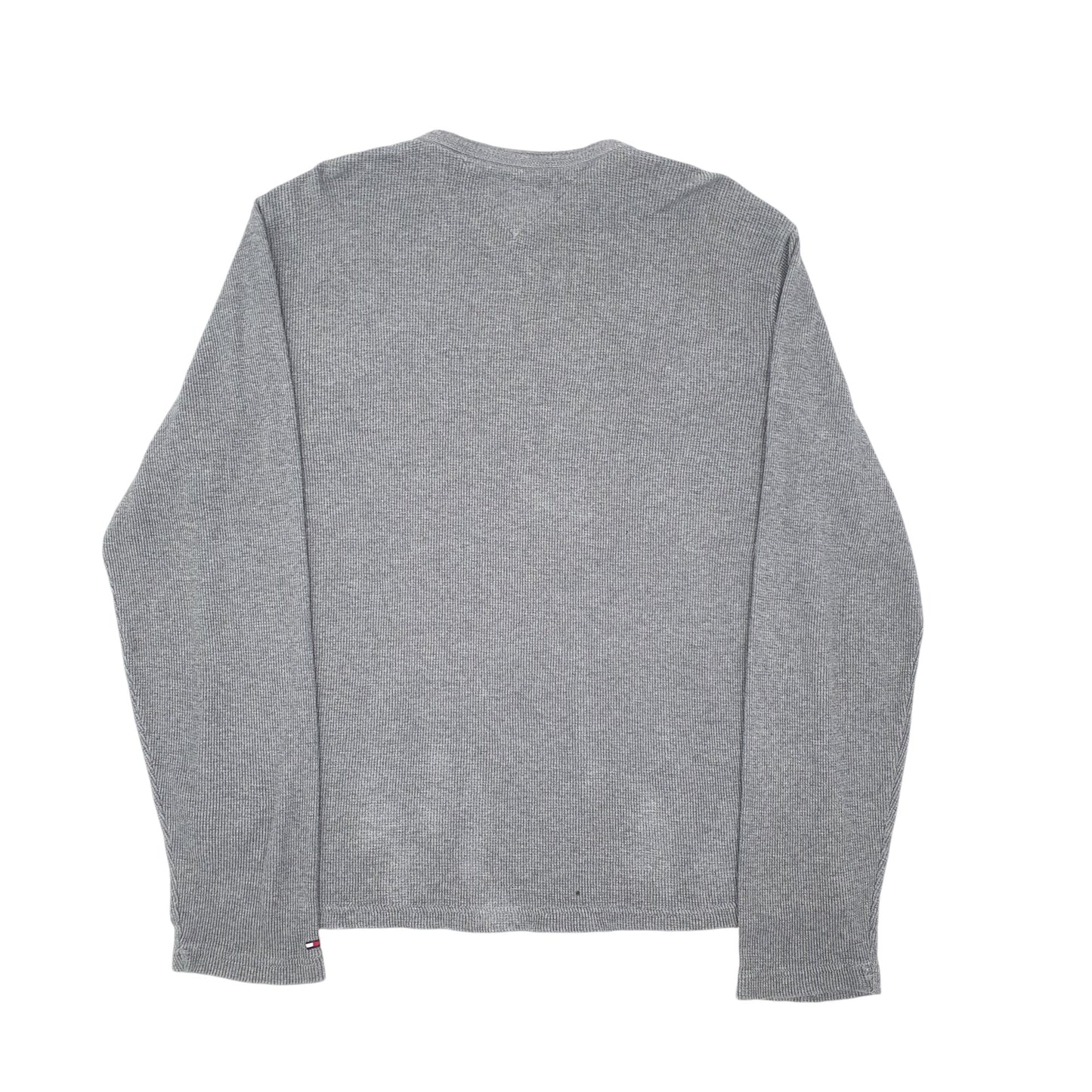 Mens Grey Tommy Hilfiger Button Up Quarter Zip Jumper