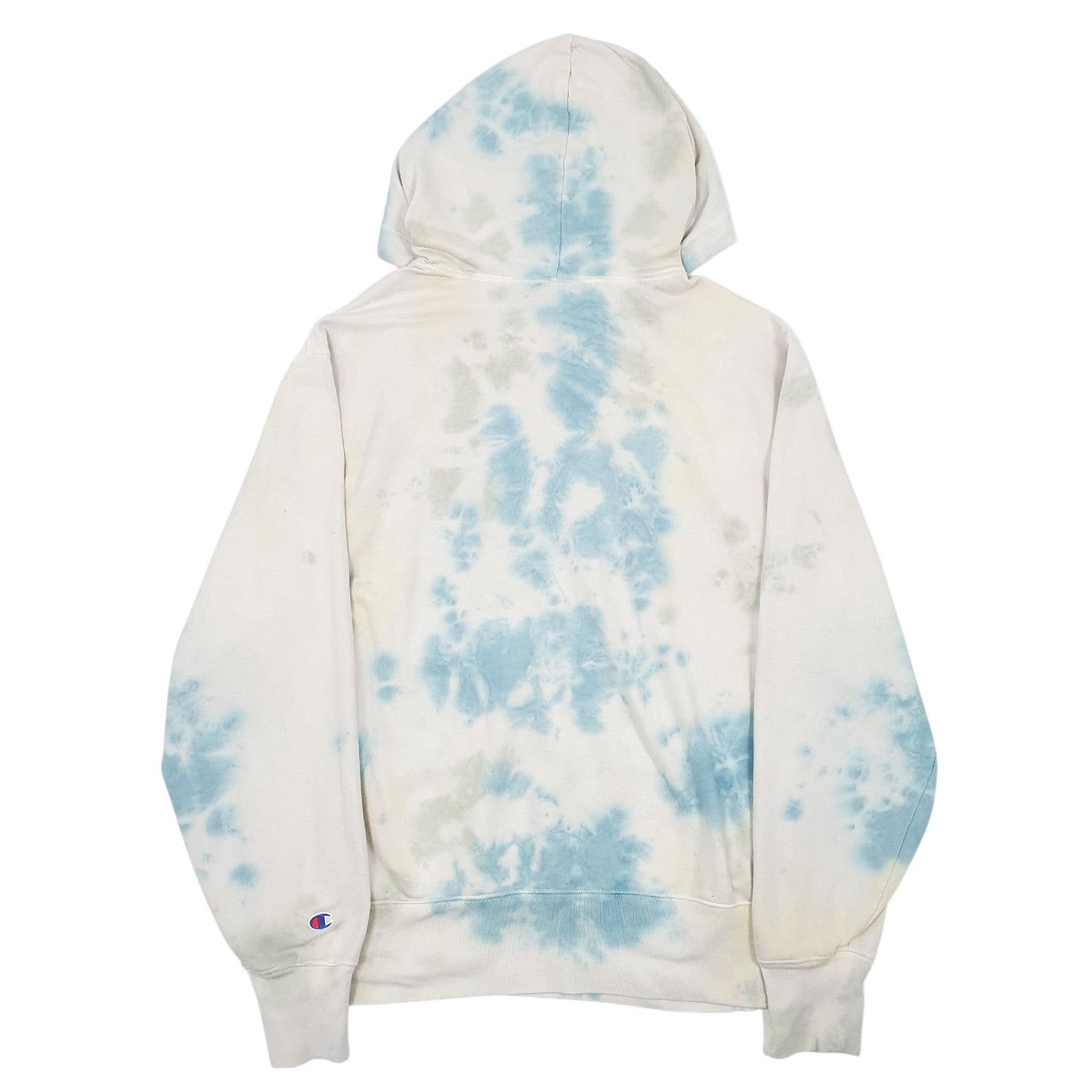 Mens White Champion Tie Dye Hoodie Jumper