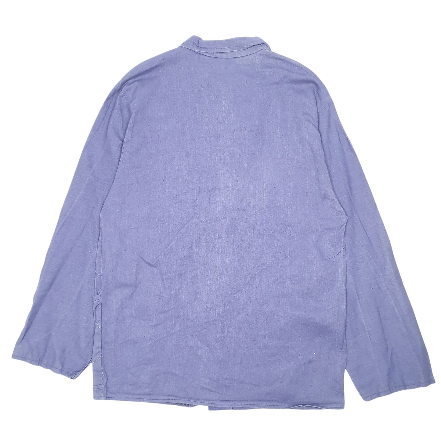 Mens Navy Unbranded French Workwear Euro Labourer Hoodie Coat