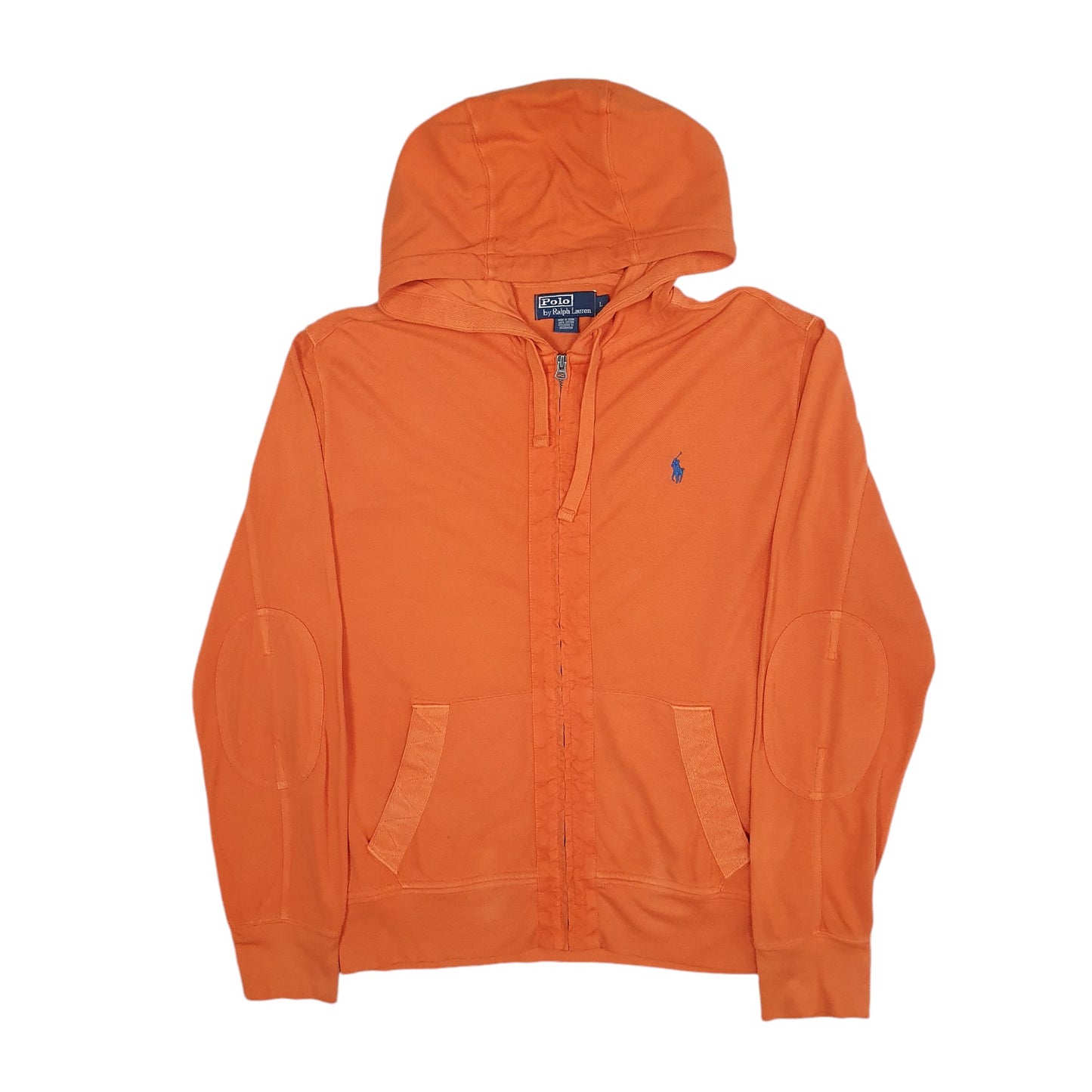 Mens Polo Ralph Lauren Orange Full Zip Hoodie Jumper L – Bundl
