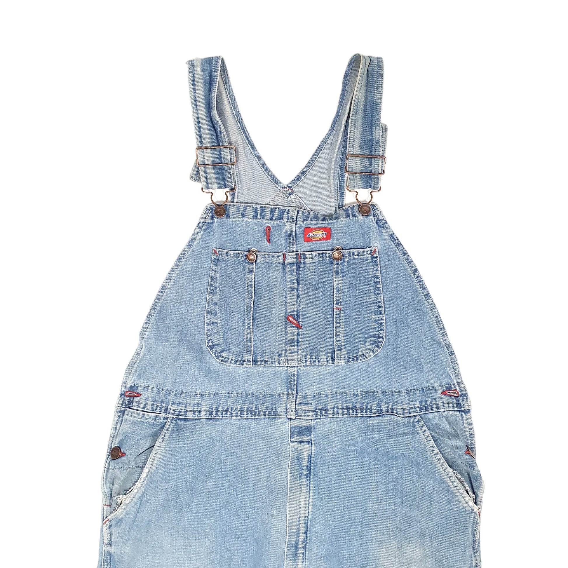 Mens Blue Dickies Denim Overalls Dungaree Trousers
