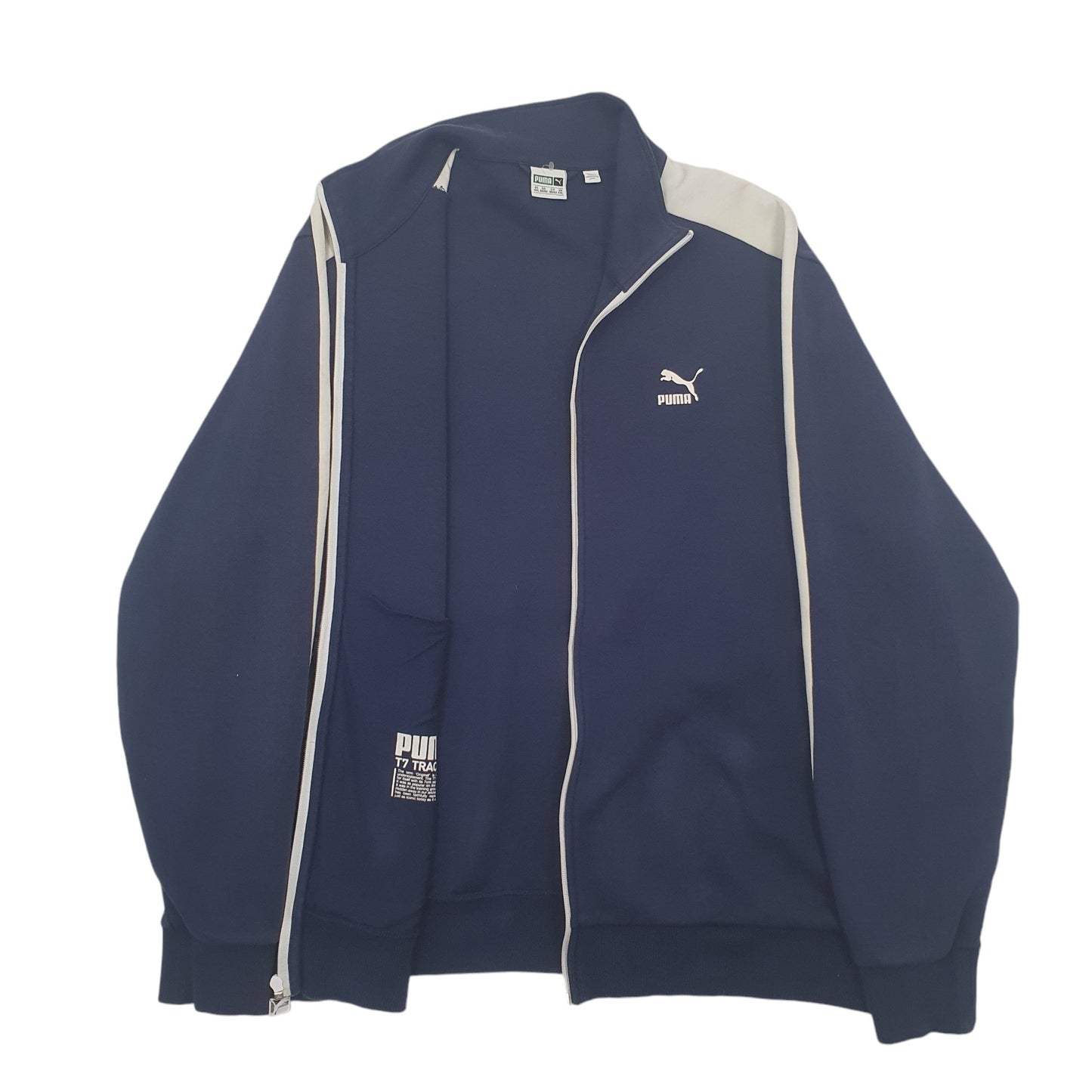 Mens Navy Puma  Full Zip Jumper