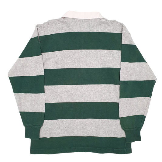 Mens Green Barbarian Rugby University Of Saskatchewan Long Sleeve Polo Shirt