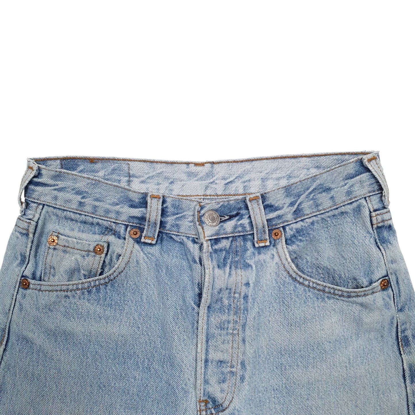Womens Blue Levis 501 Denim Jorts Denim Shorts