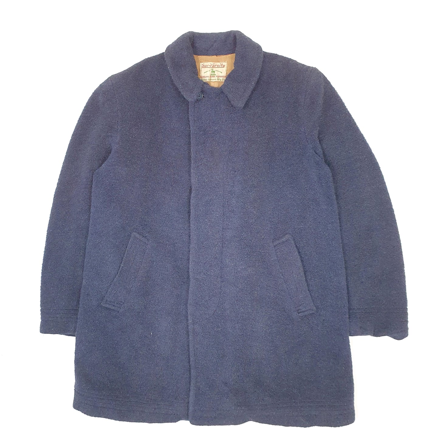 Mens Navy Sur Varsity Vintage 1960s 70s 80s Gora Parka Trench Overcoat  Coat