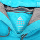 Mens Turquoise Adidas Spellout Hoodie Jumper