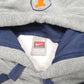 Mens Grey Nike Vintage Team 2000s Illinois Spellout USA Hoodie Jumper