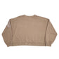 Womens Beige Adidas Crop Top Crewneck Jumper