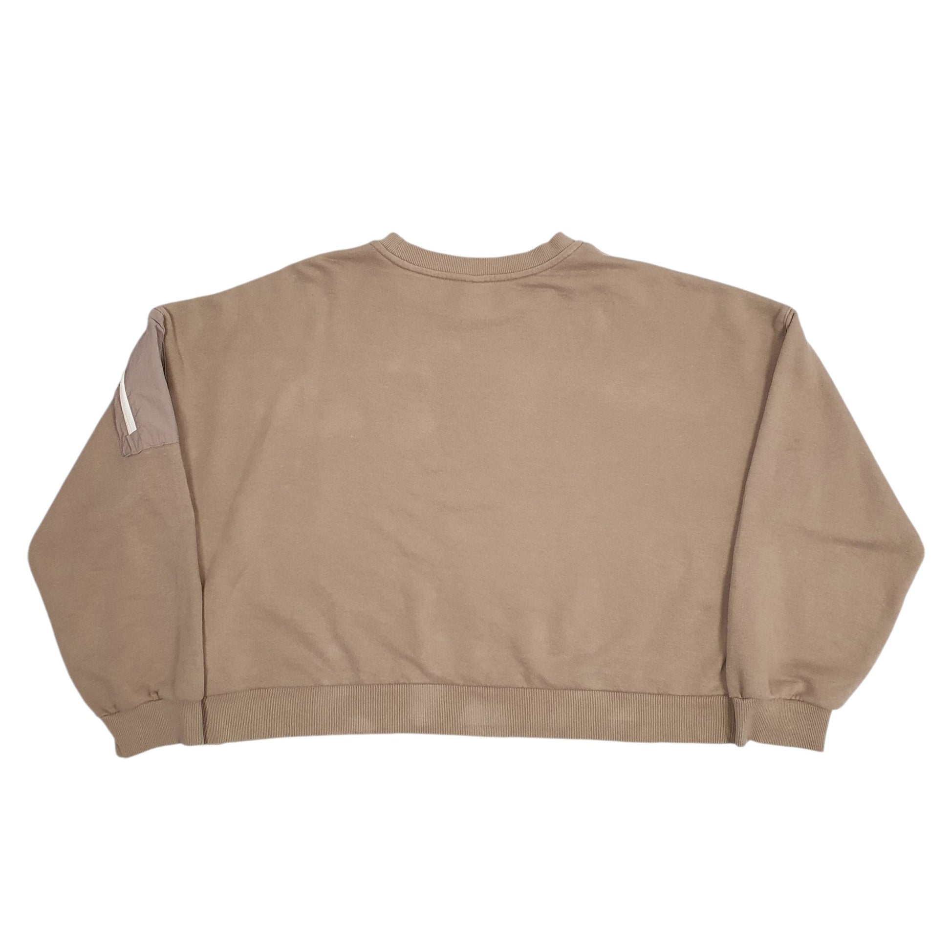 Womens Beige Adidas Crop Top Crewneck Jumper