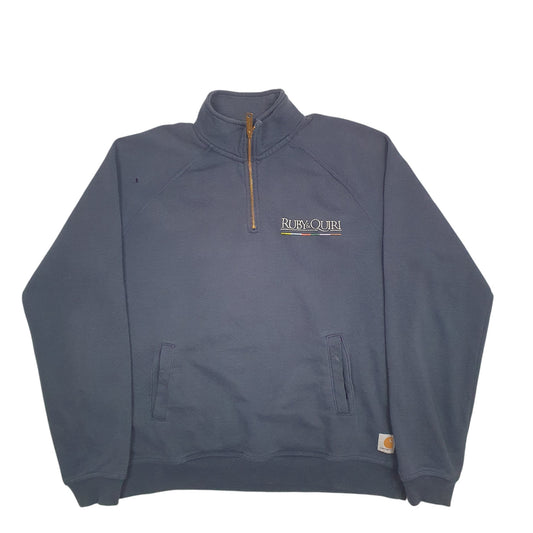 Mens Navy Carhartt Ruby & Quiri Quarter Zip Jumper