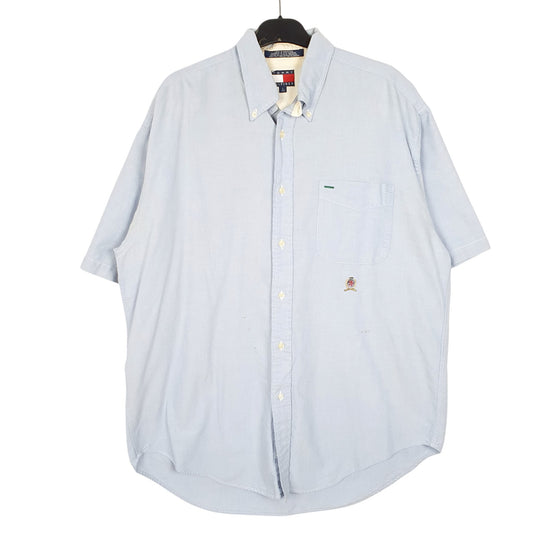 Mens Blue Tommy Hilfiger Vintage Crest Oxford Short Sleeve Shirt