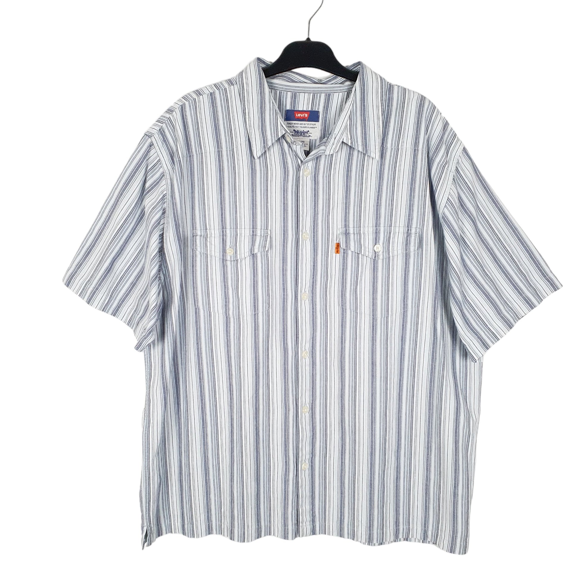 Mens Blue Levis Vintage Orange Tab Short Sleeve Shirt