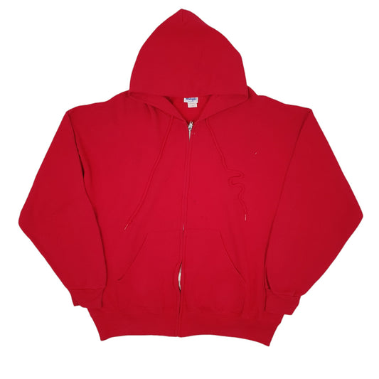 Mens Red Wrangler Vintage 1980s, Made in USA Full Zip Jumper