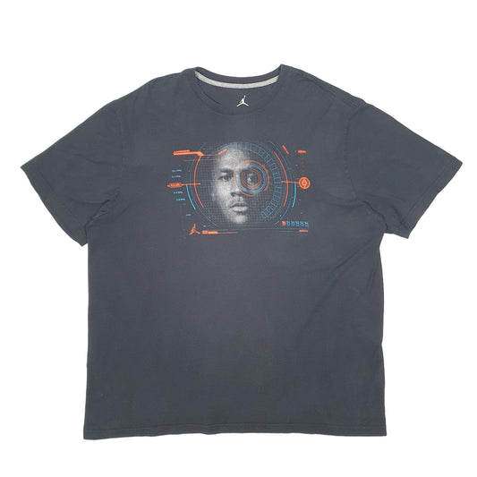 Mens Black Nike Air Jordan Michael Bionic Basketball Short Sleeve T Shirt