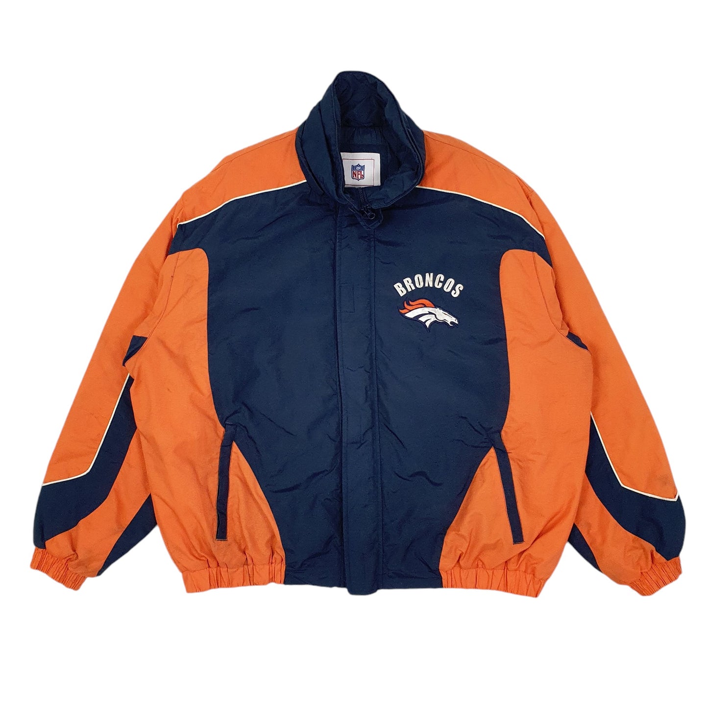 Mens Navy NFL Denver Broncos Full Zip Coat